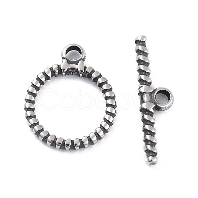 304 Stainless Steel Toggle Clasps STAS-I190-02AS-1