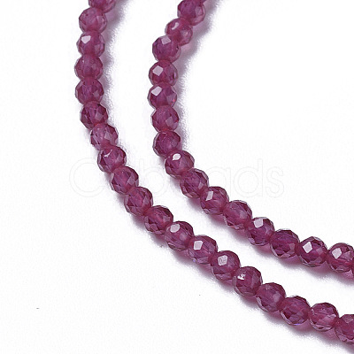 Lab Grown Red Corundum Beads Strands G-F596-11-2mm-1-1