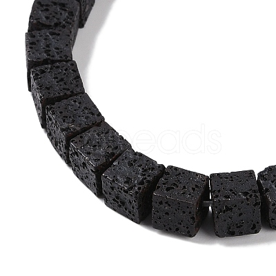 Frosted Natural Lava Rock Beads Strands G-E618-09-1