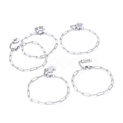 Charm Bracelets BJEW-JB05134-M-1