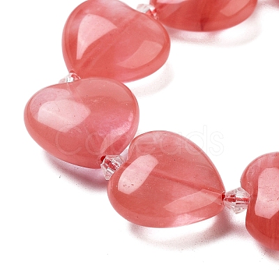 Cherry Quartz Glass Beads Strands G-C150-A32-01-1