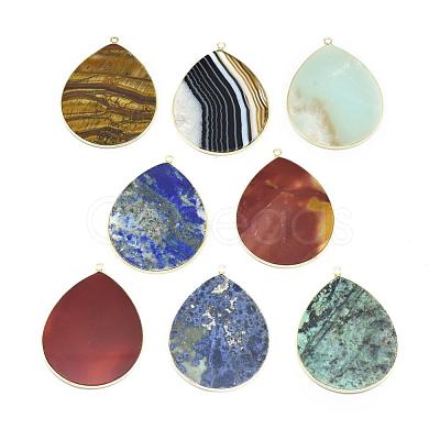 Natural Gemstone Pendants G-E526-01-1