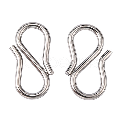 Tarnish Resistant 304 Stainless Steel S-Hook Clasps STAS-R083-11-1