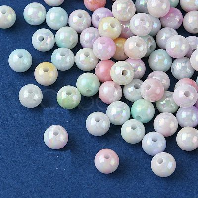 Two Tone Opaque Acrylic Beads SACR-YW0001-62A-1