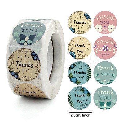 Thank You Theme Self Adhesive Paper Stickers DIY-M023-02B-1