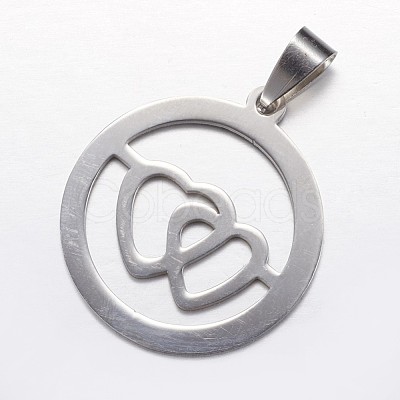 Non-Tarnish 201 Stainless Steel Pendants STAS-N0018-02P-1