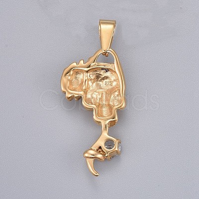 304 Stainless Steel Pendants STAS-F202-08G-1