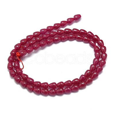 Lab Grown Red Corundum Beads Strands G-G106-M01-01-1-1