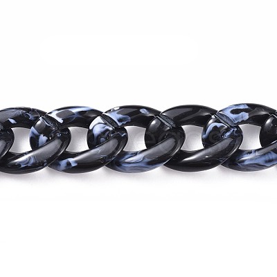 Acrylic Curb Chains AJEW-JB00505-07-1