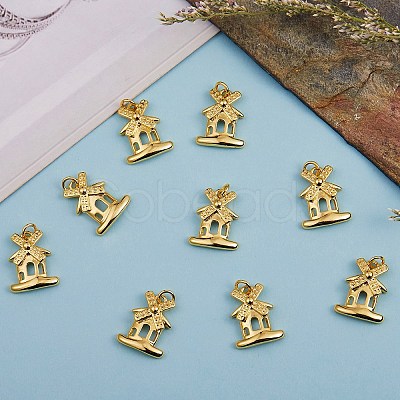 10Pcs Brass Charms KK-SZ0004-80-1