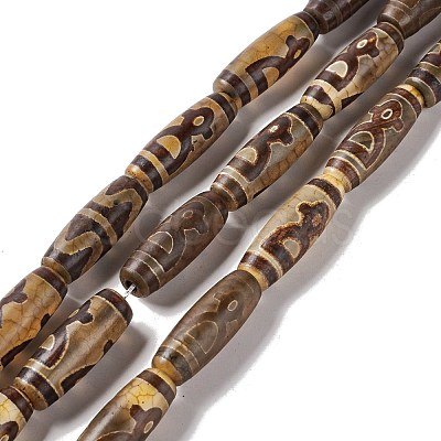 Tibetan Style dZi Beads Strands G-A024-01G-1