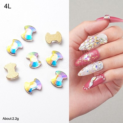 Glass Rhinestone Nail Art Decoration Accessories MRMJ-S035-04L-1