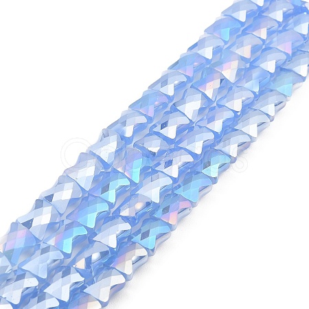 AB Color Plate Glass Beads Strands EGLA-P051-06A-C03-1