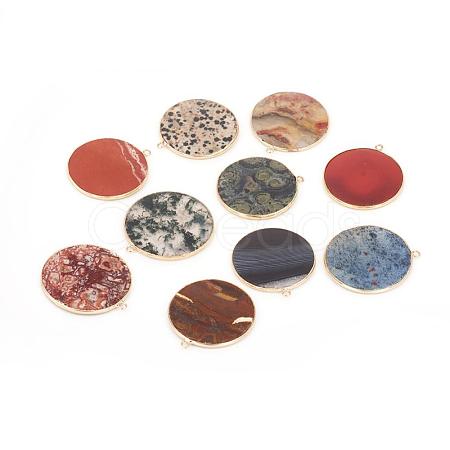 Natural Mixed Gemstone Pendants G-E526-10-1