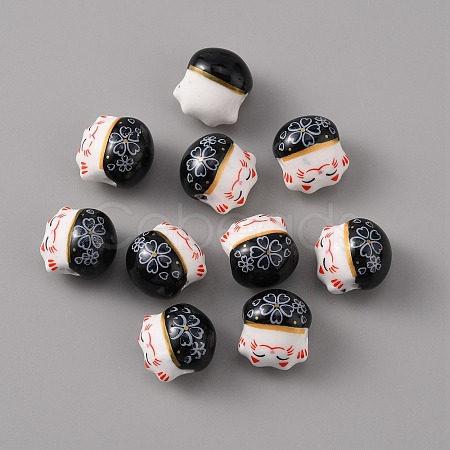 Handmade Porcelain Beads PORC-WH0016-02J-1