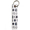 PU Leather Rectangle with Evil Eye Keychain, with Metal Key Ring, White, 140x26mm