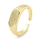 Brass Cuff Rings, Open Rings for Women, Long-Lasting Plated, Real 18K Gold Plated, Adjustable