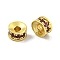 Brass Cubic Zirconia Spacer Beads, Long-Lasting Plated, Lead Free & Cadmium Free, Rondelle, Fuchsia, 4x2mm, Hole: 1.4mm