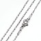 Non-Tarnish 304 Stainless Steel Beaded Necklaces, with Lobster Claw Clasps, Stainless Steel Color, 18 inch(45.7cm), 1.5mm