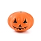 Halloween Theme Spray Painted Alloy Beads, Lead Free & Cadmium Free, Pumpkin, Orange, 12x12x9.5mm, Hole: 1.2mm