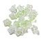 Iridescent Acrylic Bead Caps, AB Color Plated, 5-Petal Flower, Light Green, 12.5x12.5x6.5mm, Hole: 1.5mm