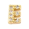 Rack Plating Brass Micro Pave Cubic Zirconia Cabochons, Cadmium Free & Lead Free, Long-Lasting Plated, Real 18K Gold Plated, Letter E, 6x4x2mm