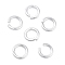 Aluminum Open Jump Rings, Round Ring, Silver, 6.5~7x1mm, Inner Diameter: 4mm