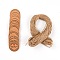 Kraft Paper Tags, with Hemp Rope, with Word Thank you, Sandy Brown, Paper Tag: 30x0.25mm, about 100pcs/set