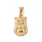 PVD Vacuum Plating 304 Stainless Steel Pendants, Owl Charm, Golden, 15.5x9.5x3.5mm, Hole: 5x2mm