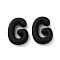 Rack Plating Spray Painted Alloy Pendants, Rubberized Style, Black, Letter G, 21x15x6mm, Hole: 1.5mm