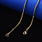 PVD Vacuum Plating 304 Stainless Steel Round Snake Chain Necklace, with Rondelle Beads and Lobster Claw Clasp, Real 18K Gold Plated, 19.68 inch(50cm)x0.9mm