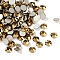 Glass Flat Back Rhinestone, Grade A, Back Plated, Faceted, Half Round, Aurum, 4.6~4.8mm, about 1440pcs/bag