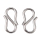 Tarnish Resistant 304 Stainless Steel S-Hook Clasps, Stainless Steel Color, 12x6x1mm