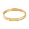 Ion Plating(IP) 304 Stainless Steel Textured Bangles, Golden, Inner Diameter: 2-1/8x2-1/2 inch(5.4x6.3cm)