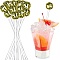 Disco Ball Plastic Cocktail Stirrers, Stirring Rods, Round, Light Khaki, 205mm