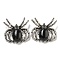 Natural Obsidian Pendants, Spider Charms, with Rack Plating Antique Silver Tone Brass Findings, Cadmium Free & Lead Free, 36x36x7.5mm, Hole: 3x5.5mm