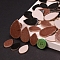 Leaf Shape Porcelain Mosaic Tiles, for DIY Mosaic Art Crafts, Picture Frames and More, Brown, 23~52x14~32x4mm, about 25~40pcs/set