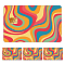 Plastic Waterproof Card Stickers, Self-adhesion Card Skin for Bank Card Decor, Rectangle, Mixed Shapes, 140x190mm