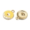 Alloy Enamel Pendants, Light Gold, Donut, Gold, 18.7x15x2mm, Hole: 2.2mm