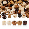 Craftdady 100Pcs 5 Style Pine Wood Beads WOOD-CD0001-17-1