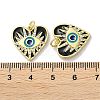 Rack Plating Brass Micro Pave Cubic Zirconia Pendants KK-Z039-26G-3