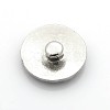 Antique Silver Tone Zinc Alloy Enamel Letter Jewelry Snap Buttons SNAP-N010-86R-NR-2