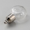 Clear Glass Bottle Pendants GLAA-WH0035-33B-2