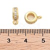 Rack Plating Brass Micro Pave Cubic Zirconia Tube Bails KK-Z052-01G-3