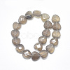 Natural Grey Agate Beads Strands G-S357-E01-08-2