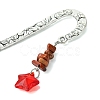 7Pcs Chakra Natural & Synthetic Gemstone Chip & Star Glass Charm Bookmarks AJEW-JK00328-5