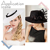 CHGCRAFT 3Pcs 3 Colors Polyester Imitation Straw Round Hat Base for Millinery AJEW-CA0002-79-6