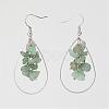 Natural Gemstone Dangle Earrings EJEW-JE02105-2