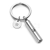 Non-Tarnish Column Openable Pet Memorial Urn Ashes Stainless Steel Pendant Keychain ANIM-PW0001-024-1