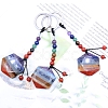 7 Chakra Gemstone Pendant Keychain CHAK-PW0001-046-2